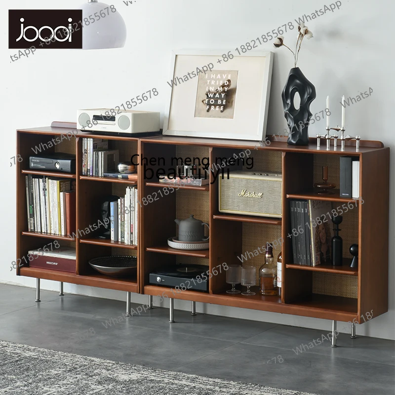 G153 T Nordic Shelf Floor-to-ceiling Bookcase Bookshelf Bedroom Display Shelf All Solid Wood