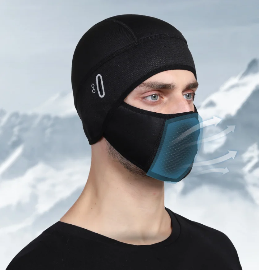 winter warm mask cycling cap cold-proof electric motorcycle mask neck scarf windproof and rainproof ski mask