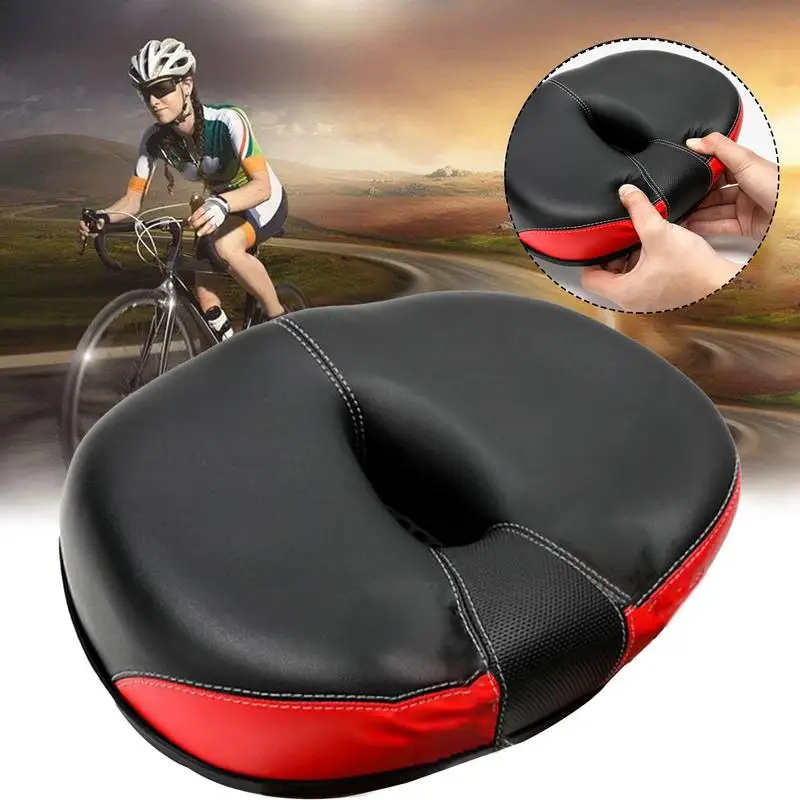 Noseless Bicycle Saddle Wide Soft Bike Saddle PU Replacement Bike Seat for Men Women Comfort Bicycle Seat  bike accessories ﻿