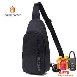 ARCTIC HUNTER 2023 Fashion Casual Messenger Bag Travel Men's Messenger Chain Men's Chest Bag Waterproof Shoulder Bag Gift