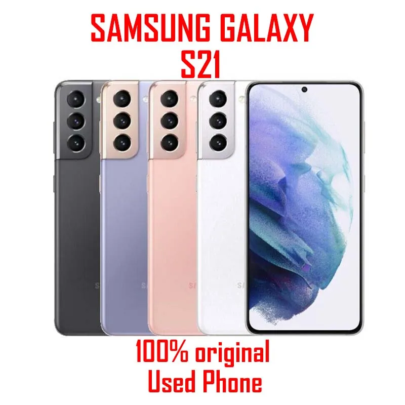 سامسونج جالاكسي S21 5G G991U1 6.2 "8GB RAM 128/256GB ROM Snapdragon 888 NFC كاميرا خلفية ثلاثية ثماني النواة الأصلي S21 الهاتف الذكي