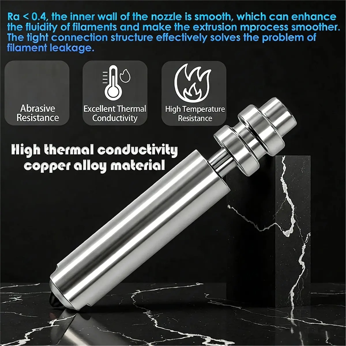 4pcs Bimetallic Nozzles for X Combo Quick Swap Hotend Nozzle Hardened Steel 0.4mm X 3D Printer Part