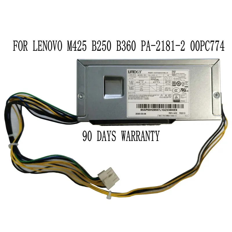 

FAST SHIPPING ORIGINAL POWER SUPPLY FOR LENOVO M425 B250 B360 PA-2181-2 00PC774 10 PIN 180W COMPARE PLEASE 90 DAYS WARRANTY