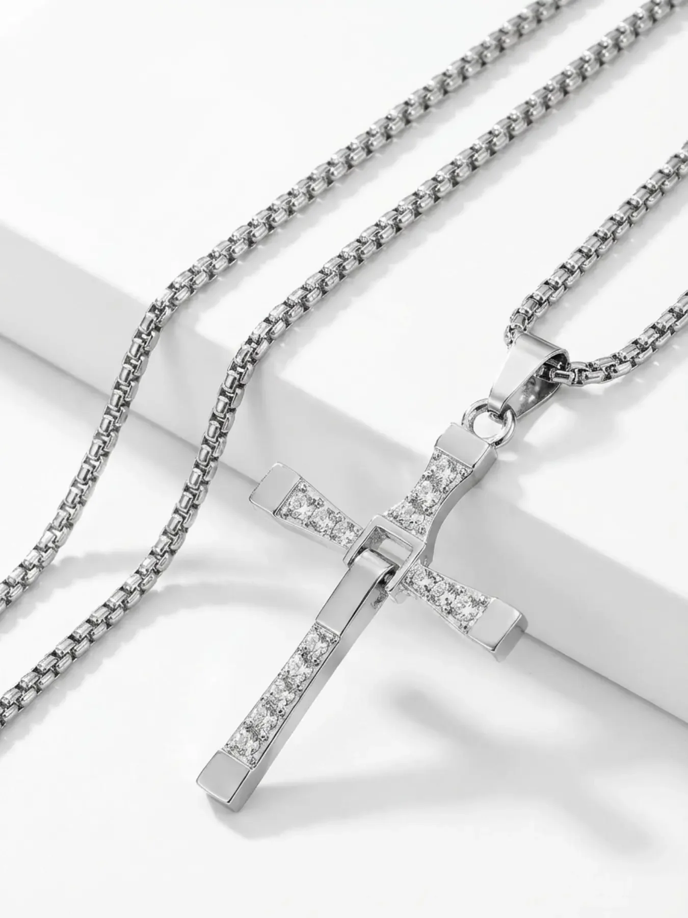Toretto Cross Necklace - A Pendant to Energize an Active Lifestyle - The Perfect Gift for Movie and Sports Fans - Cuban Link Chain - Charm Necklace - Cross Chain Design - Cuban Necklaces