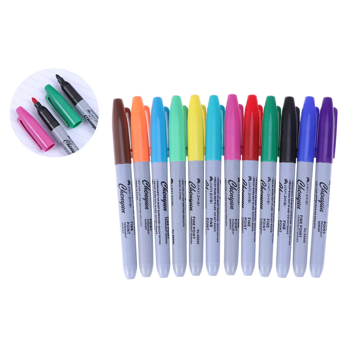 

12 Color Skin Safe Marker Pen Fast Dry Non-Smearing Tattoo Guide Drawing Tool for Artists Beginners Portable Design