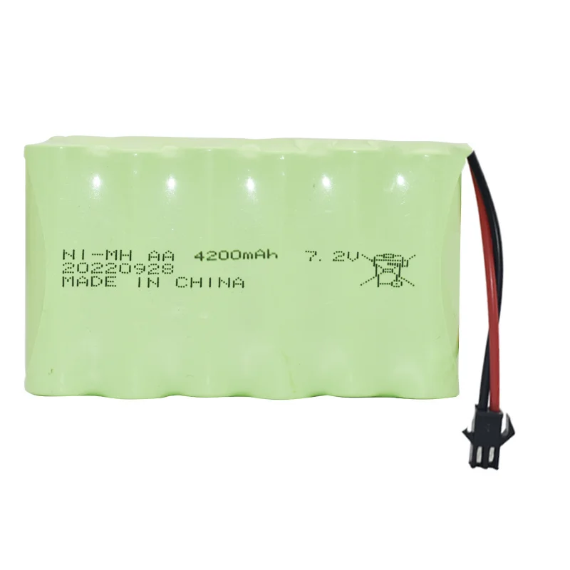 7.2v 4200mah ni-mh aa 7.2v bateria recarregável para rc carro rc caminhão rc barco rc tanques robô arma atualizar 3000 3500mah