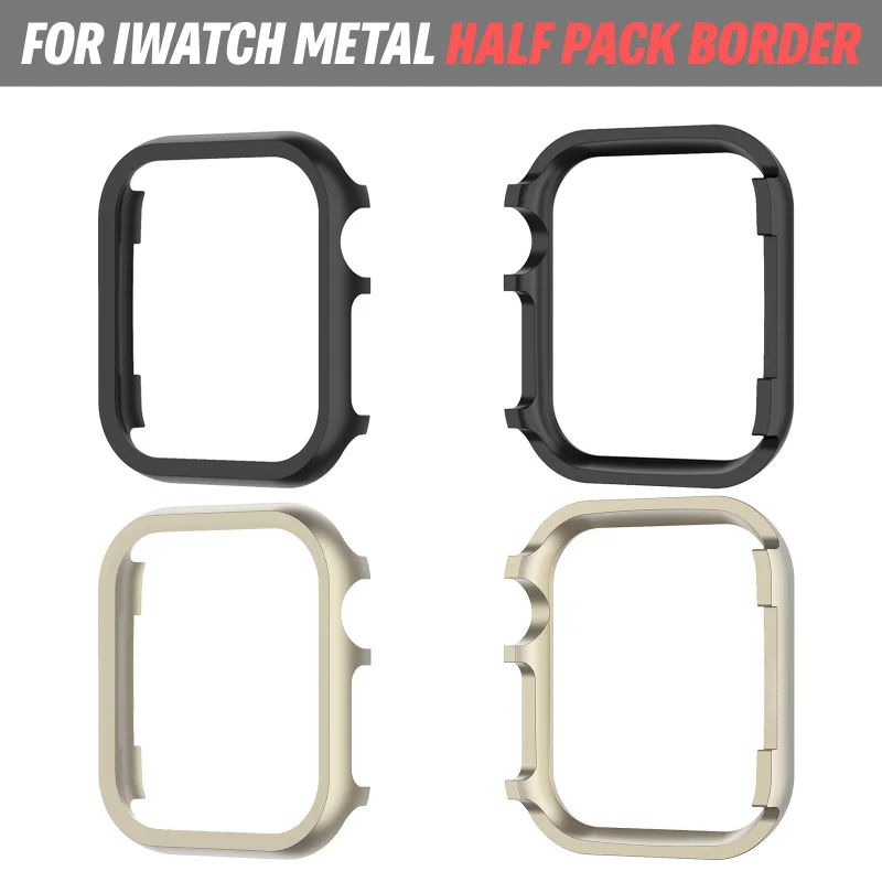 

1/2pcs Heavy-Duty Metal Case for Apple Watch 38/40/41/42/44/45/49mm Full Coverage Shockproof Scratch-Resistant Protective Frame