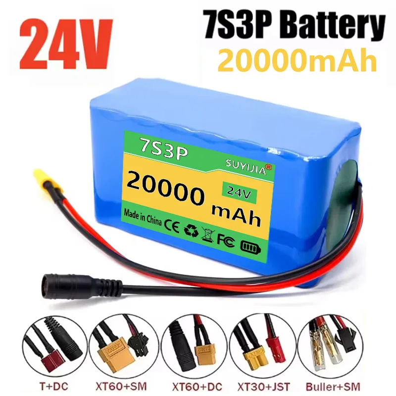 

Rechargeable Battery 24V, 20Ah, 7S3P, 18650, 29.4V, 20000mAh, 250W-750W, High-power Wheelchair Motor, Electric Mobile Device