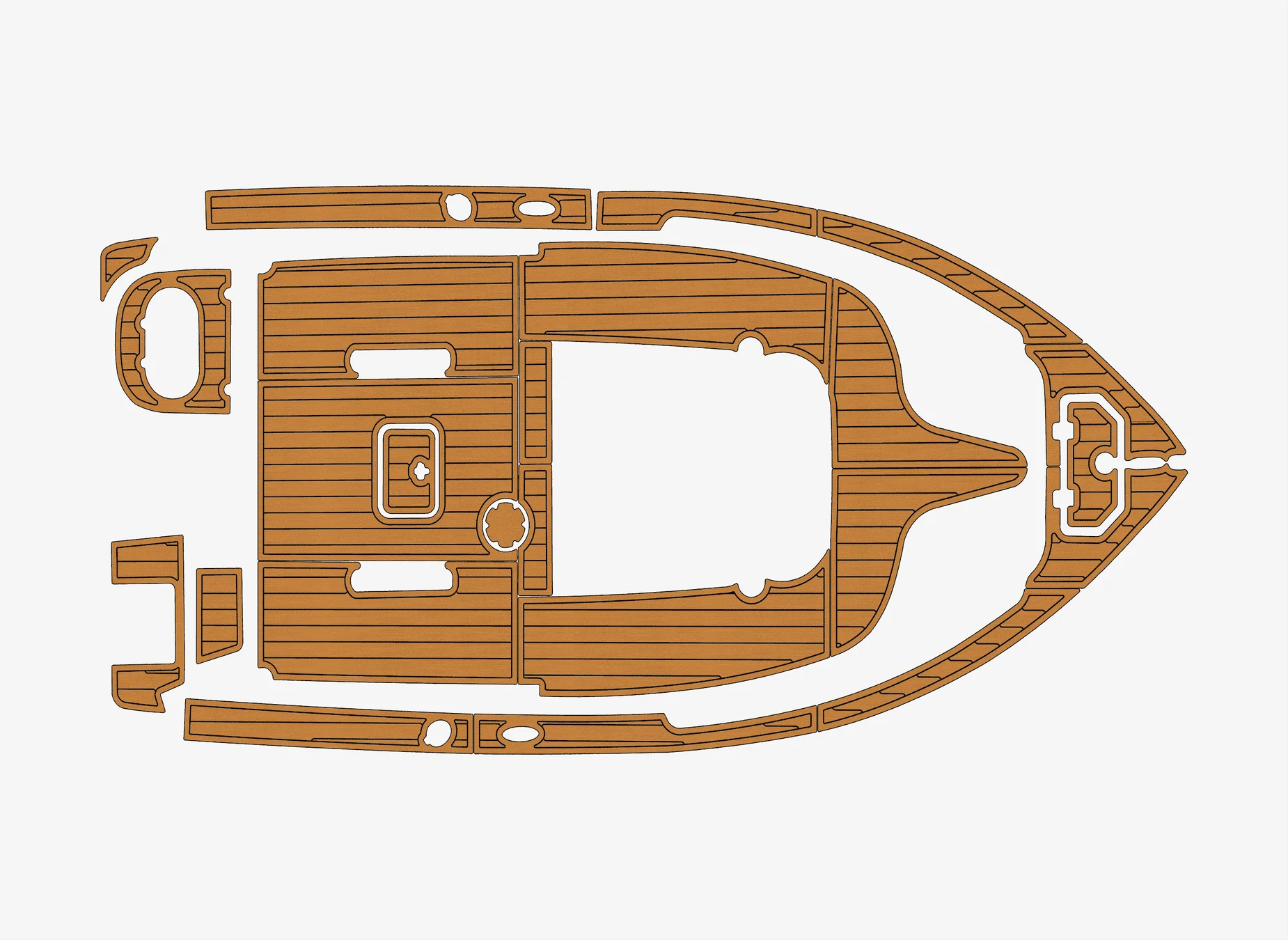 

Marine Faux Teak EVA Non-Slip Mat -2018-2020 Nauticstar 2102 Legacy Self-Adhesive 1/4" (6mm) Boat Deck Pad for Cockpit & Deck