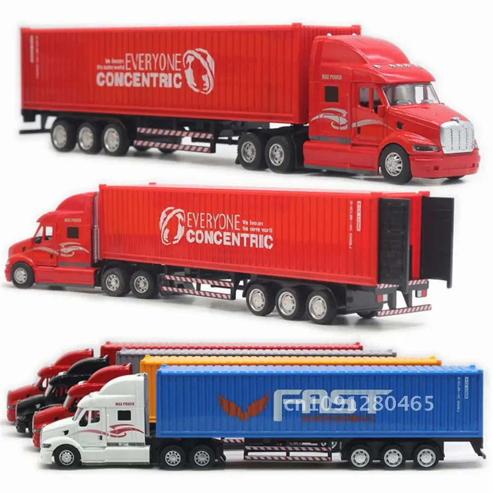 1:48 Container Transportwagen Model Diecast Voertuig Model Lichaam Scheiding Deur Kan Worden Geopend Trek Kinderen Speelgoed Cadeau Collectie