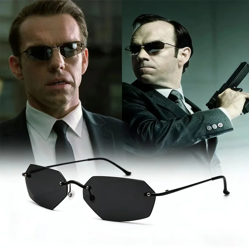 Classic Polarized Sunglasses Of Matrix Neo Style Ultralight Rimless Men Driving Cycling Brand Design Sun Glasses Oculos De So