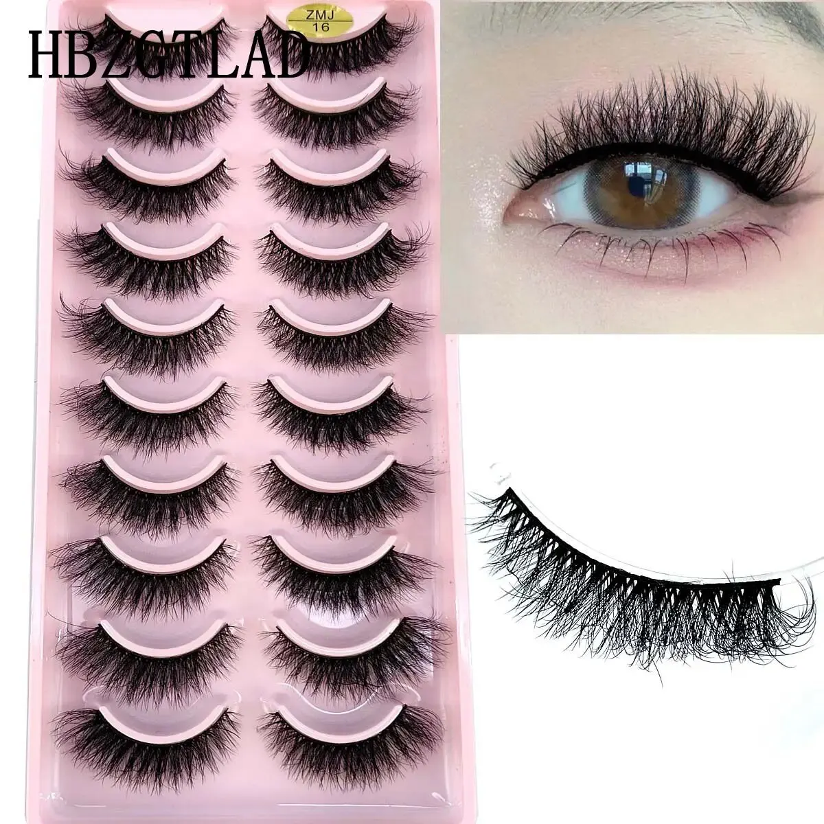 10 Pairs Eyelashes Faux Mink Eyelashes Dramatic Volume Lashes Extension Long Lasting Fluffy Mink Lashes Thick Long Lashes