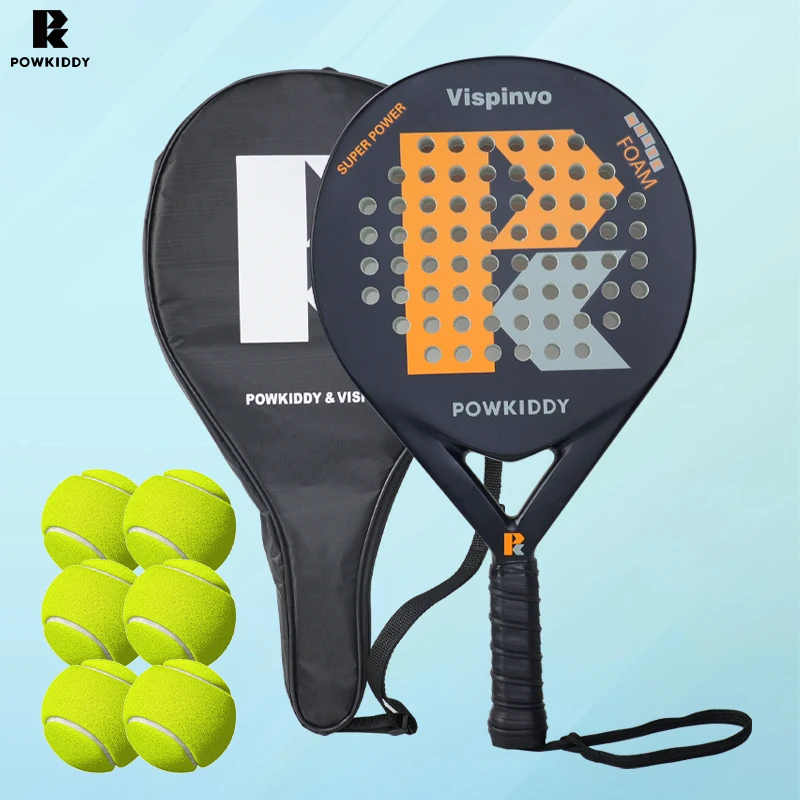 

Lightweight Padel Racket,Carbon Fiber Surface Padel,Adult,Tennis Racquets, Padel/Pop,Tennis Paddle with 1 Bag and 4 Balls.