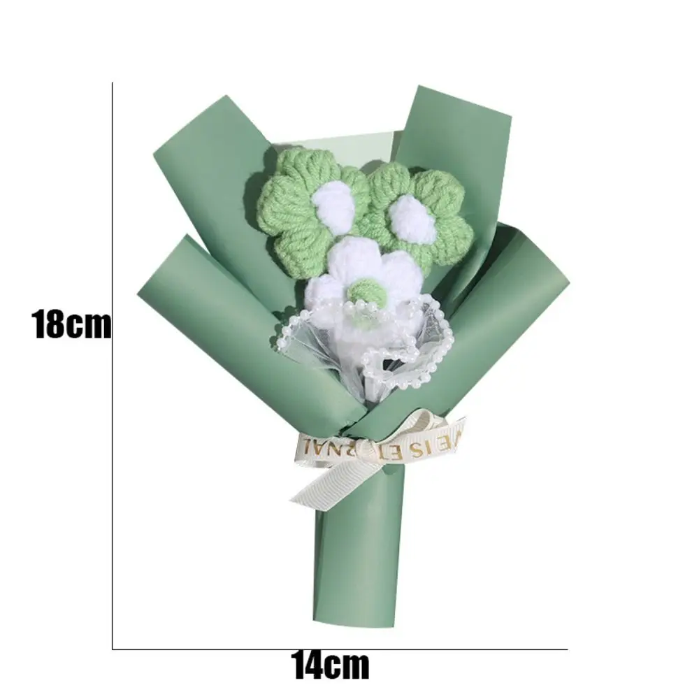 

Fake Flowers Crochet Flowers Hand Woven Handmade Artificial Flower Potted Plant Funny Sweet Woven Simulated Flower