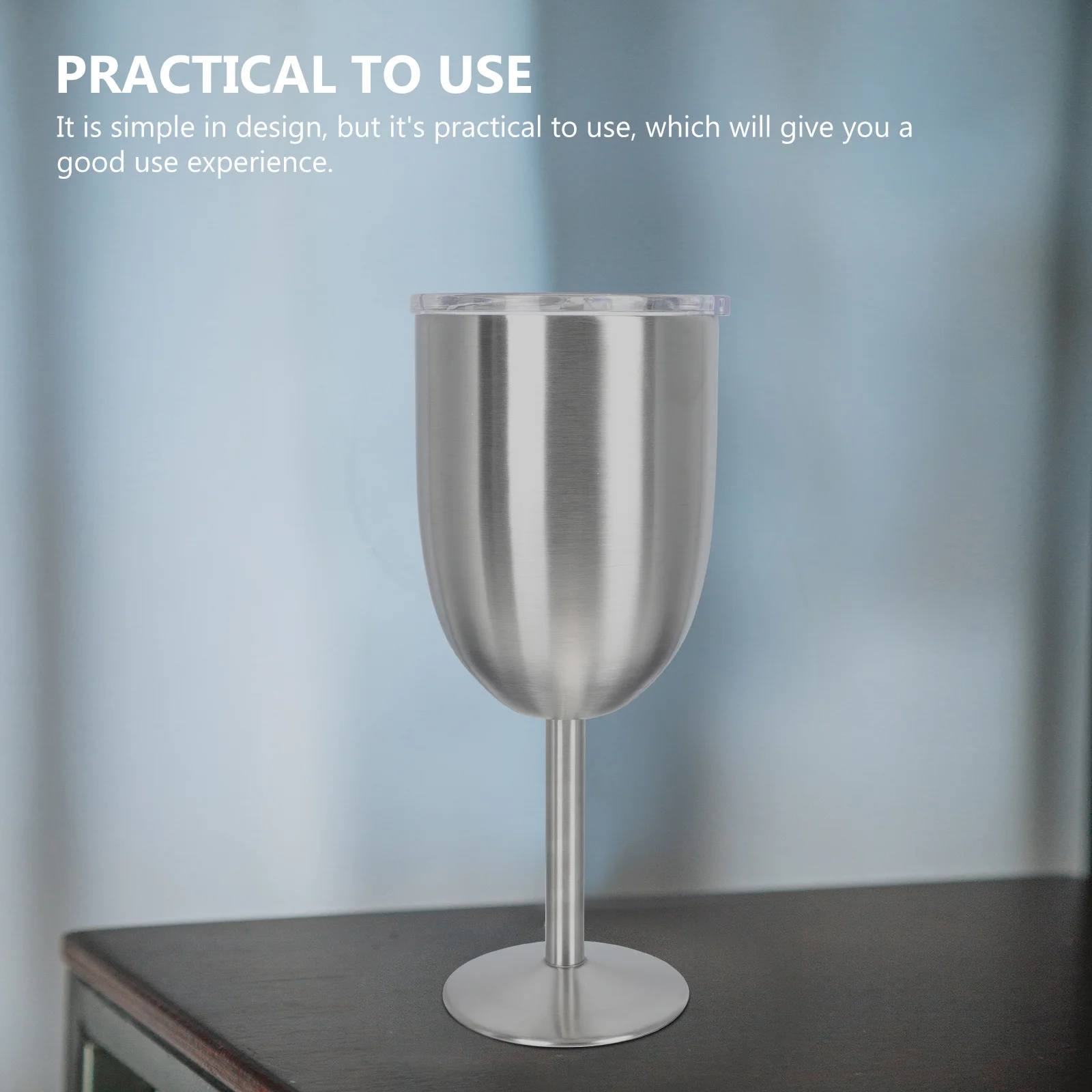 

1pcs Double Layer Glass Stainless Steel Elegant Home Bar Hotel Party Use Red Wine Goblet Household Water Goblet Multi-Function