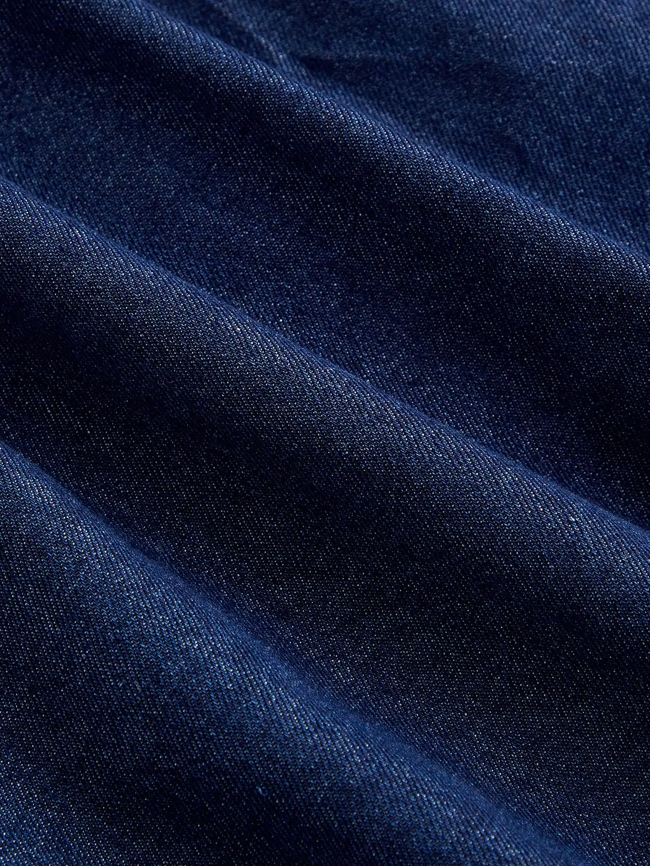 

Denim Dress With Puff Sleeves And Bow Detail Blue A-Line Loose Fit