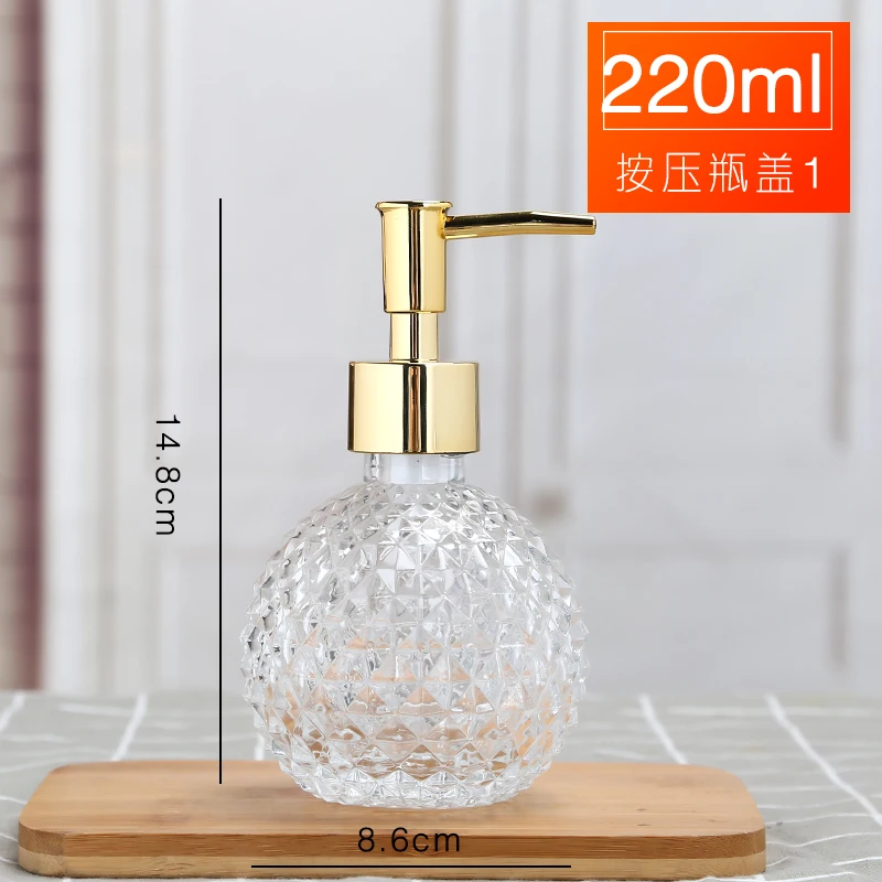 Hotel Bathroom Hand Sanitizer Bottle Shampoo Shower Gel Dispenser Bottle Press Bottle Soap Dispenser Lotion Empty Bottle Glass