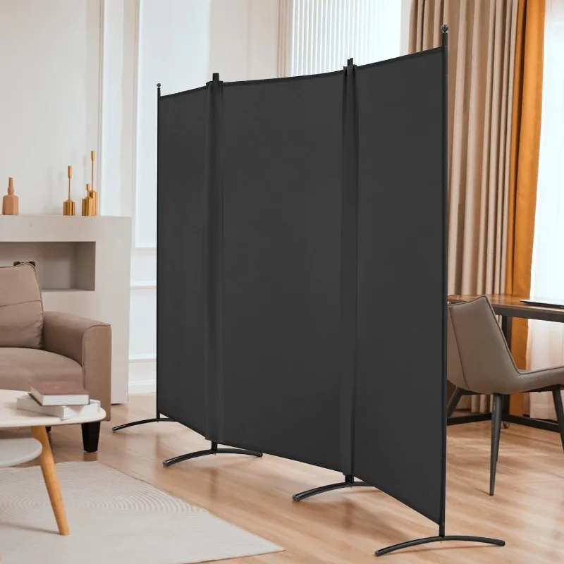 Divider, 3 Panel Folding Partition Privacy Screens, Freestanding Fabric Room Panel, Portable Folding Room Divider Wall for Offic