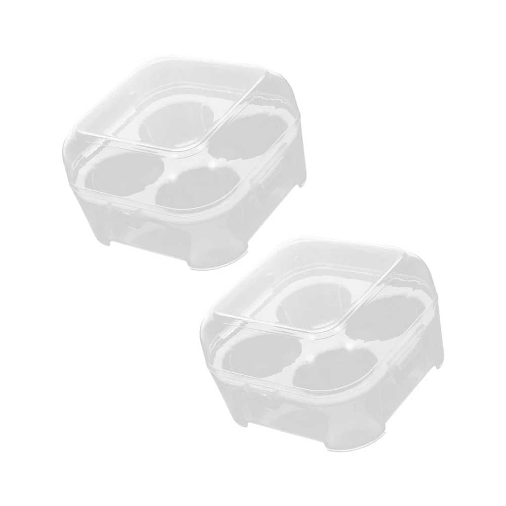 

2pcs Egg Carton Holder Boxes for Counter Refrigerator Storage Fridge PP Material Durable Stacking Space Saving Safe Secure Long