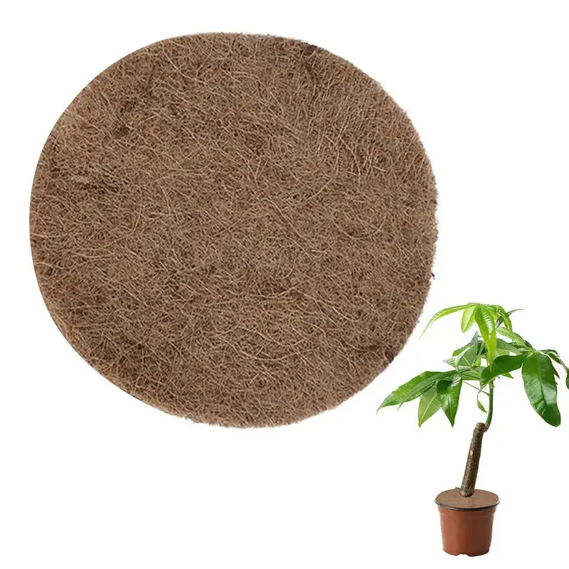 Cubierta de fibra de coco para plantas, Protector de Coir, alfombrilla, anillo de mantillo, disco, Protector de suelo, cubierta gruesa para plantas, cubierta hidratante para jardín