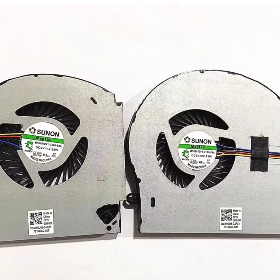 Новые охлаждающие вентиляторы для процессора и графического процессора для ноутбука DELL Alienware 17 R4 17 R5 P31E 17-R4 MG75090V1-C060-S9A MG75090V1-C070-S9A