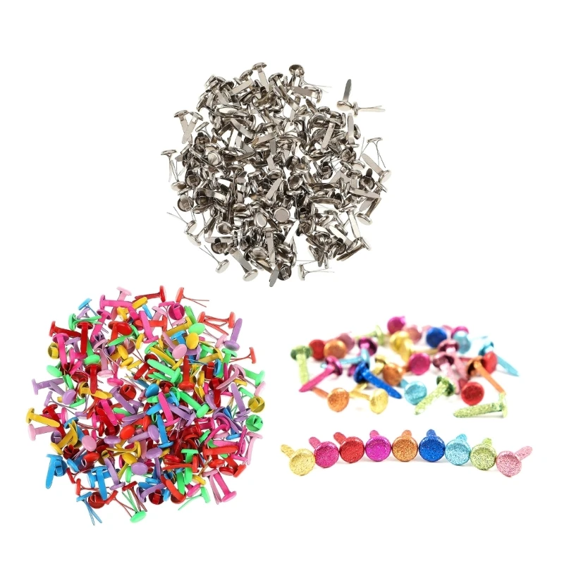 100-piece Mini Round Shaped Metal Sealing Clips Pattern Clips for Paper Crafts Drosphip