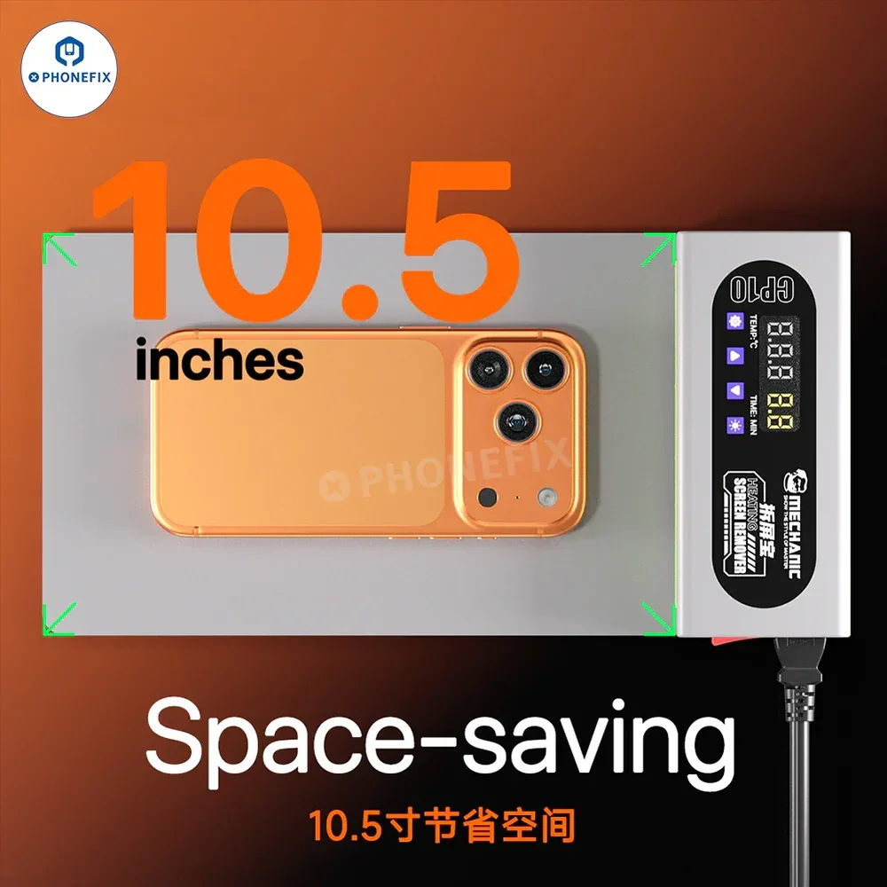 Mechanic CP10 28cm X 14cm 10.5 Inch LCD Screen Heating Removal Pad Dual-layer Silicone Anti-slip Base with Dust Revealing Light