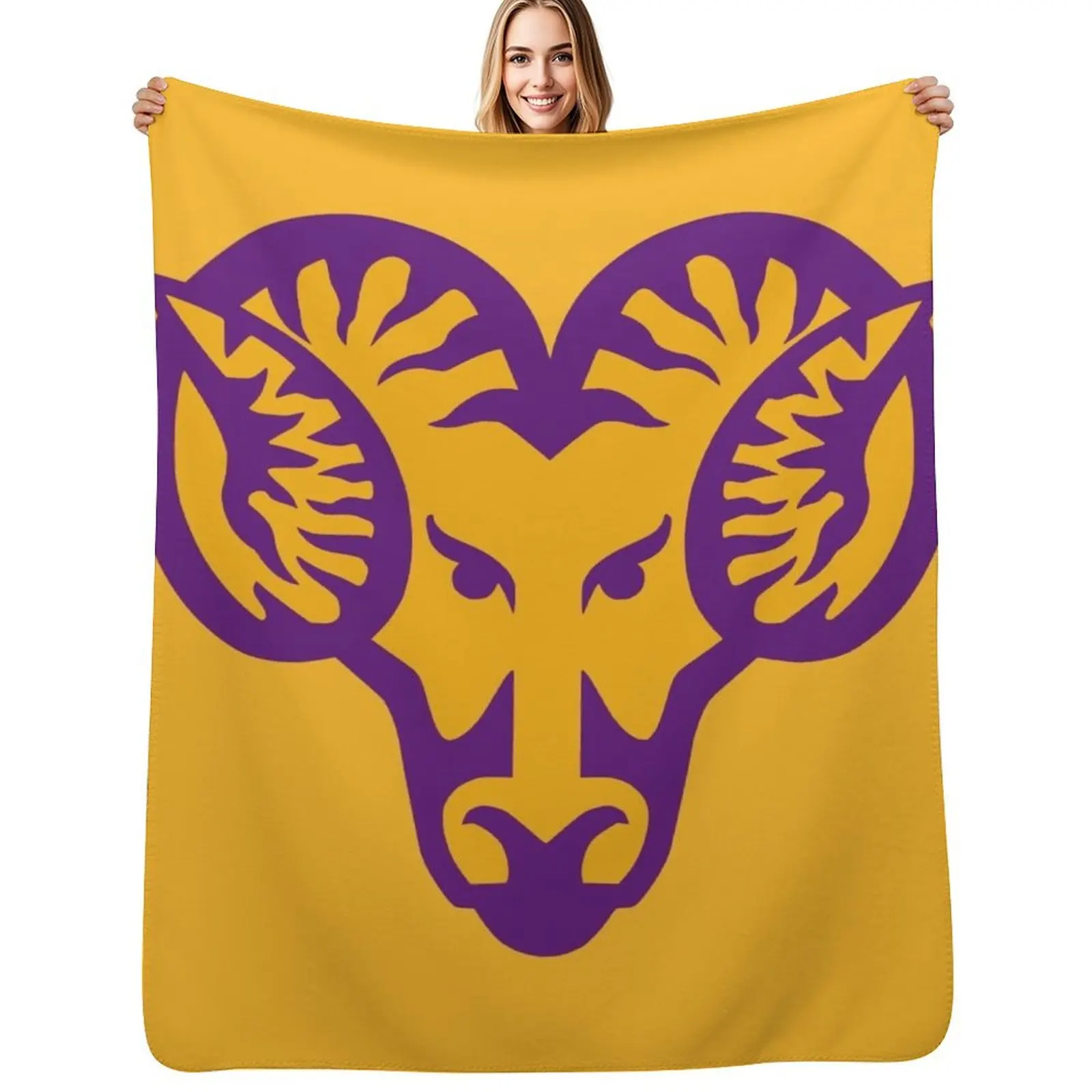 

The West Chester Golden Rams Throw Blanket Comforter Softest Furrys bed plaid Blankets