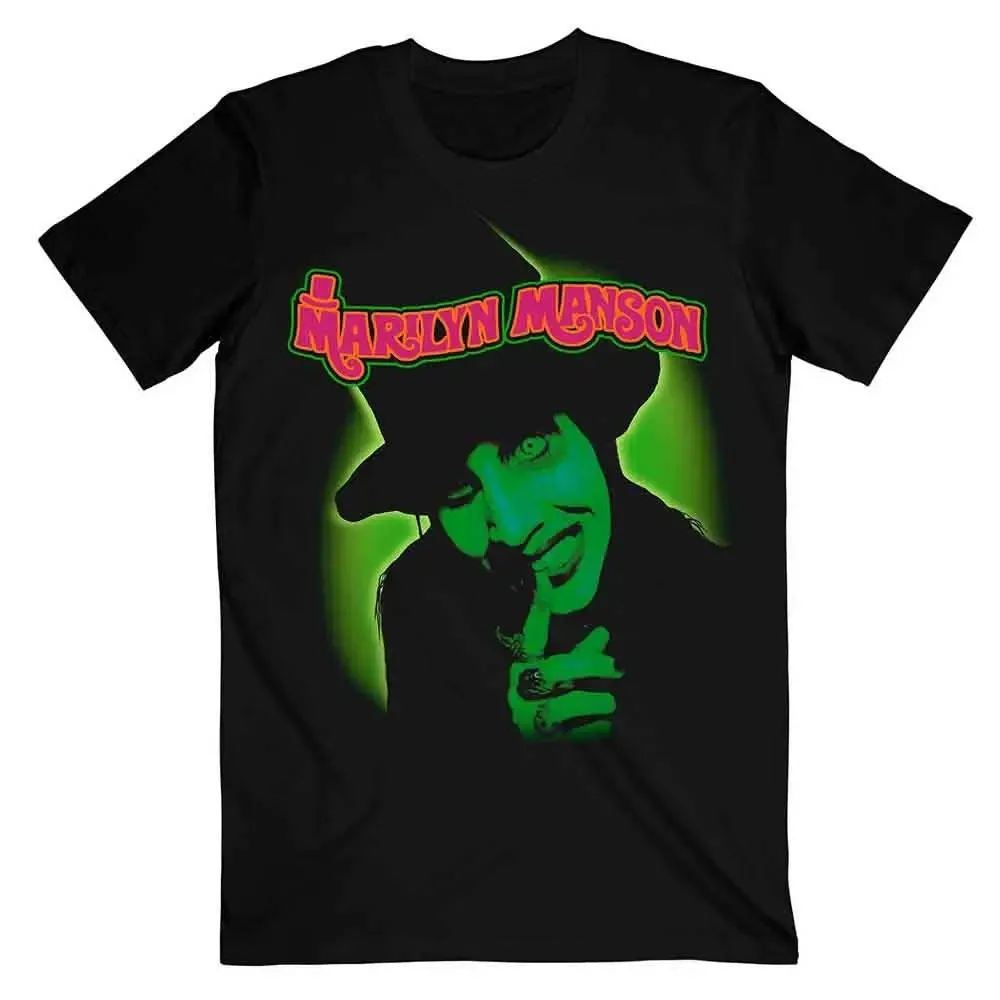 Marilyn Manson Psychic Horns Graphic 2026 T-Shirt, Pure Cotton Unisex Tee, Y2K Oversized Retro Shirt Fan Gift New Summer T-Shirt