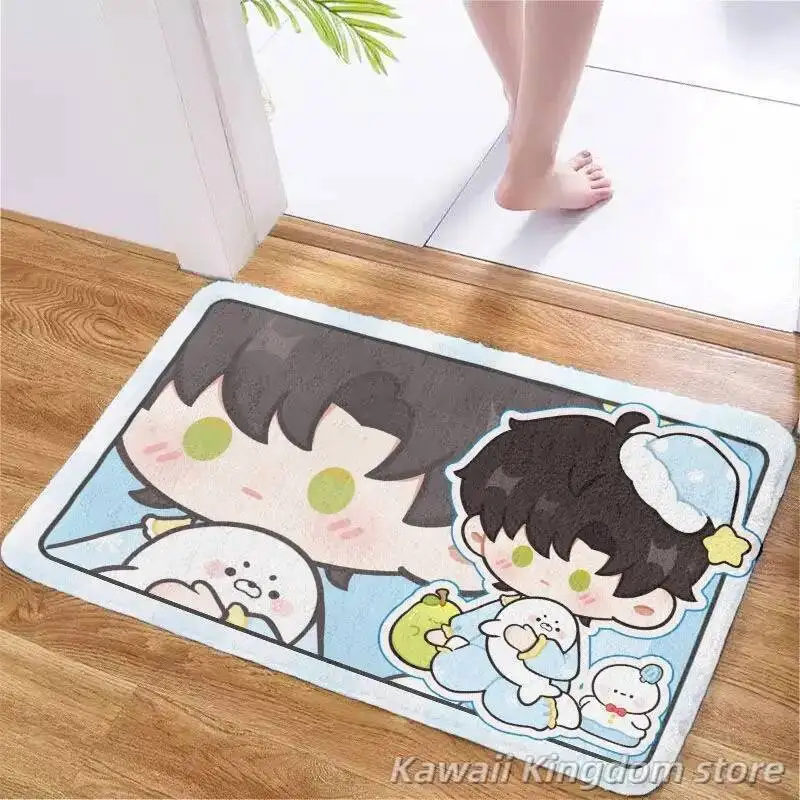

Anime GAME Love And Deepspace Rafayel Zayne Xavier Sylus Caleb Flannel Carpet Shower Bedroom A Living Room Doorway Foot Pad Clea