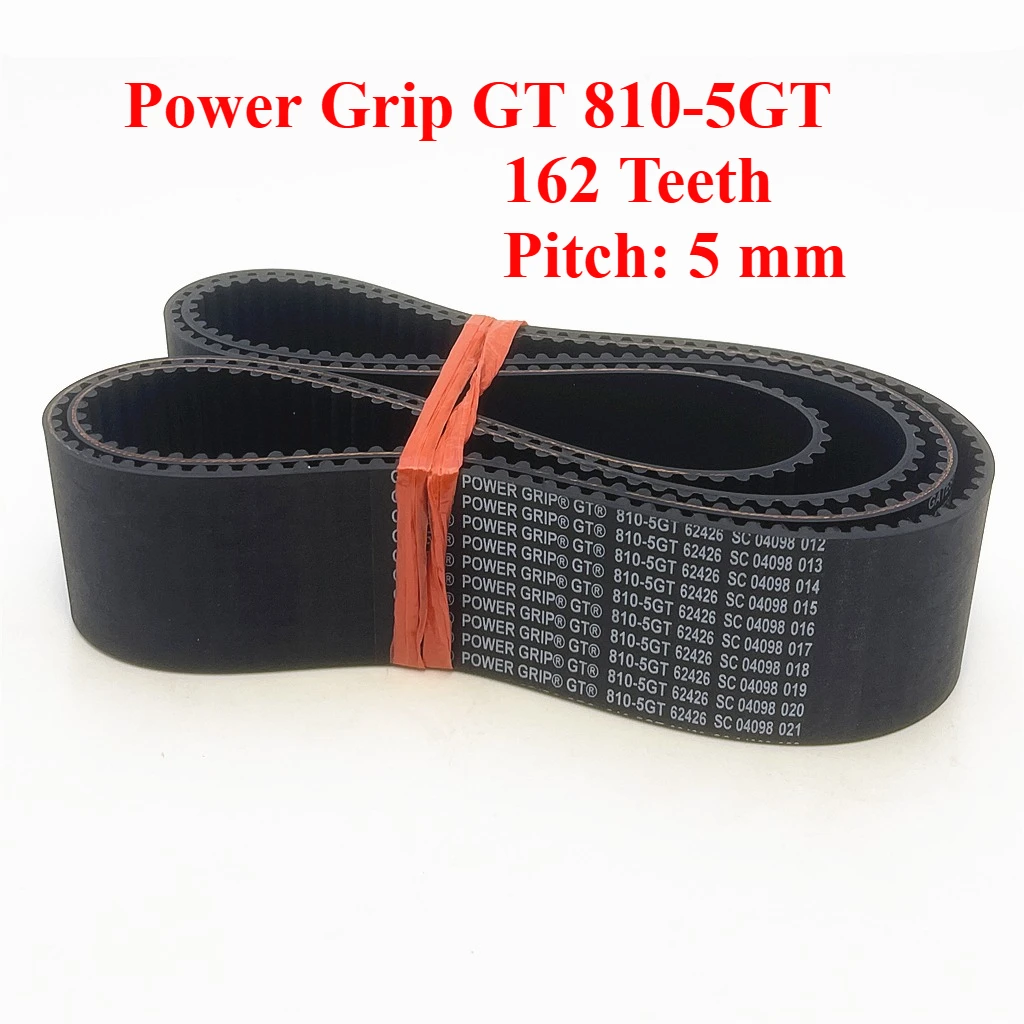 Power Grip GT 810-5GT 162 Teeth Pitch: 5 mm Timing Belt  Robot 3D Printer Engraving Machine Centrifuge Neoprene Drive Belt