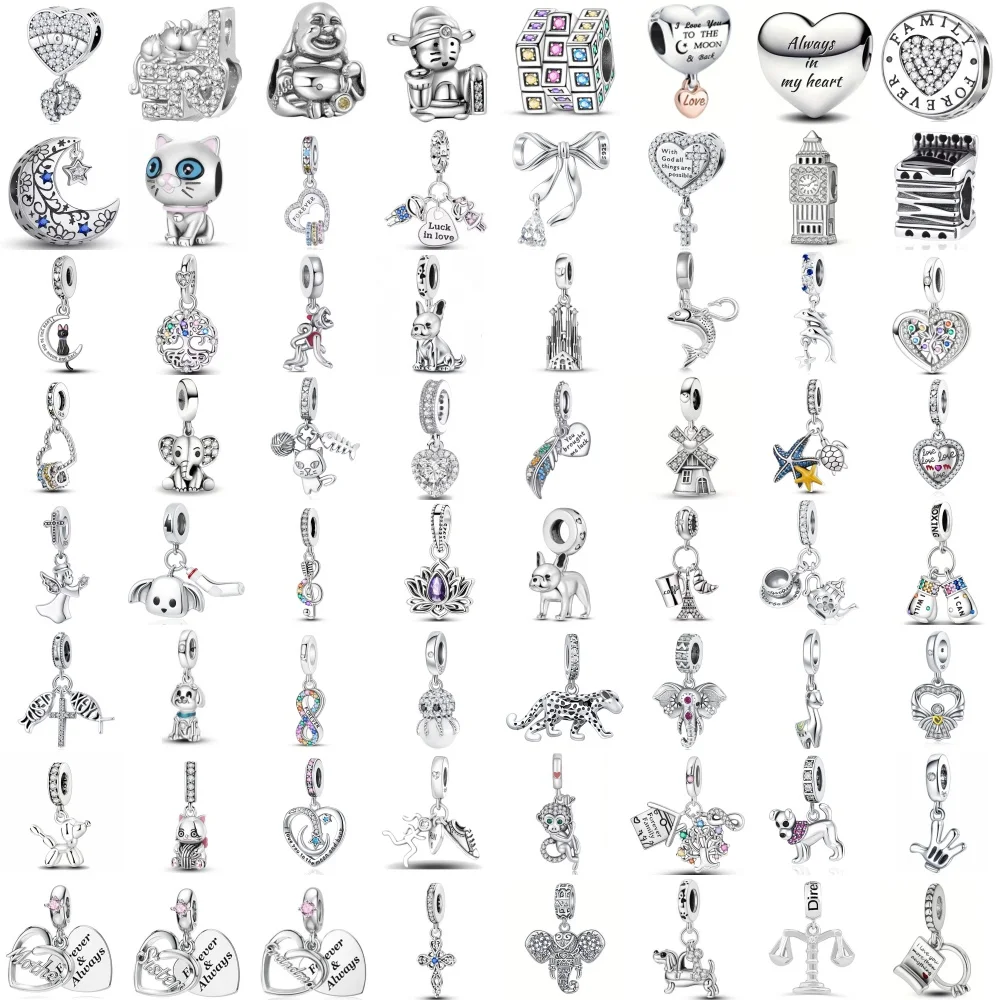 

Hot Selling 925 Silver,Moon,Cat Bead Monkey,Elephant Pendant Suitable for Original Bracelets, DIY Accessories,Exquisite Jewelry