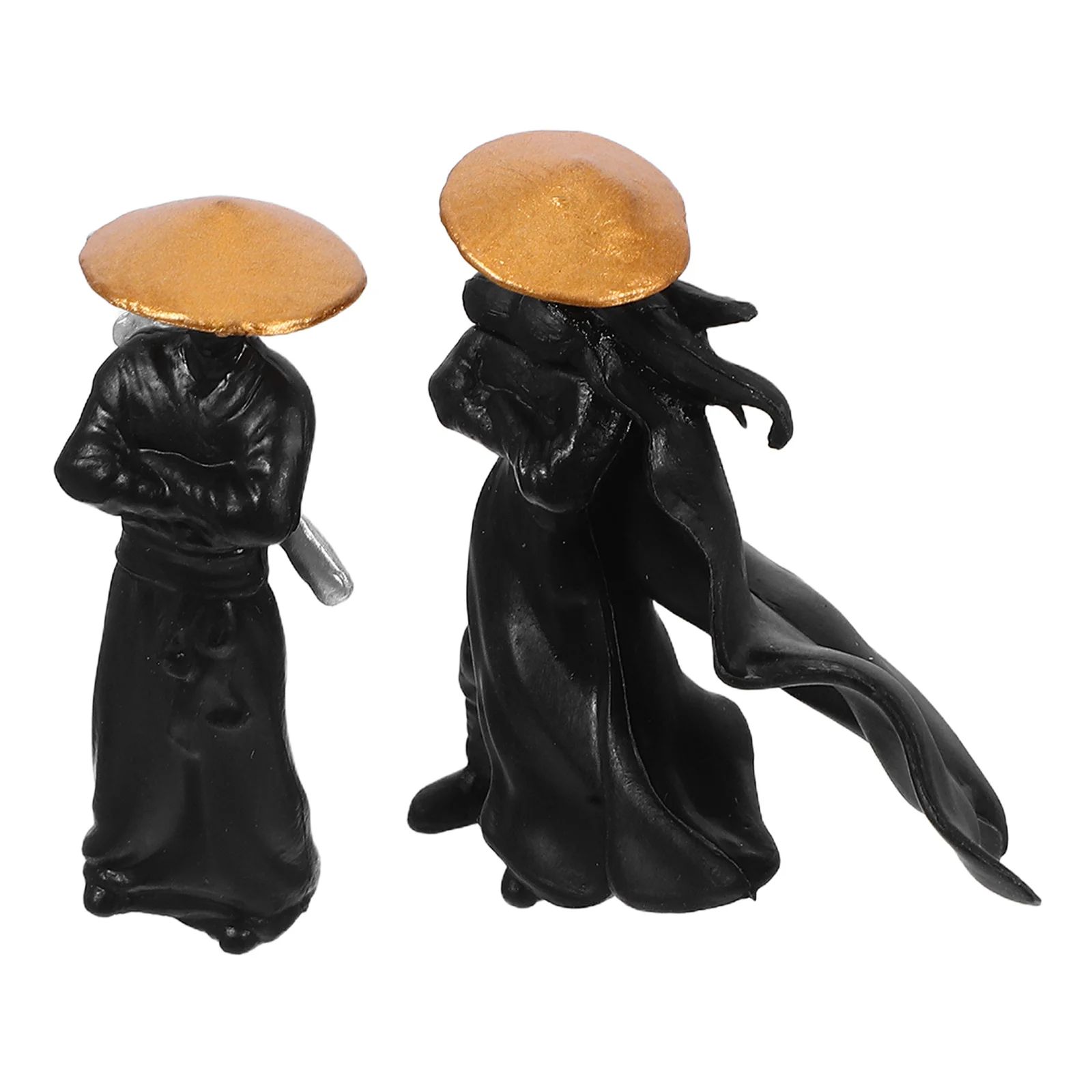 

2Pcs Jianghu Ancient Chinese Warrior Figurines Exquisite Micro Landscape Miniature for Bonsai Terrariums Desktop Decor