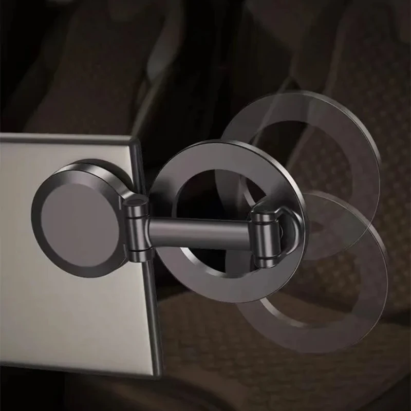 Premium Alloy Magnetic Car Mount: Foldable & Compact Design with iPhone 16-12 Pro 360° Rotation
