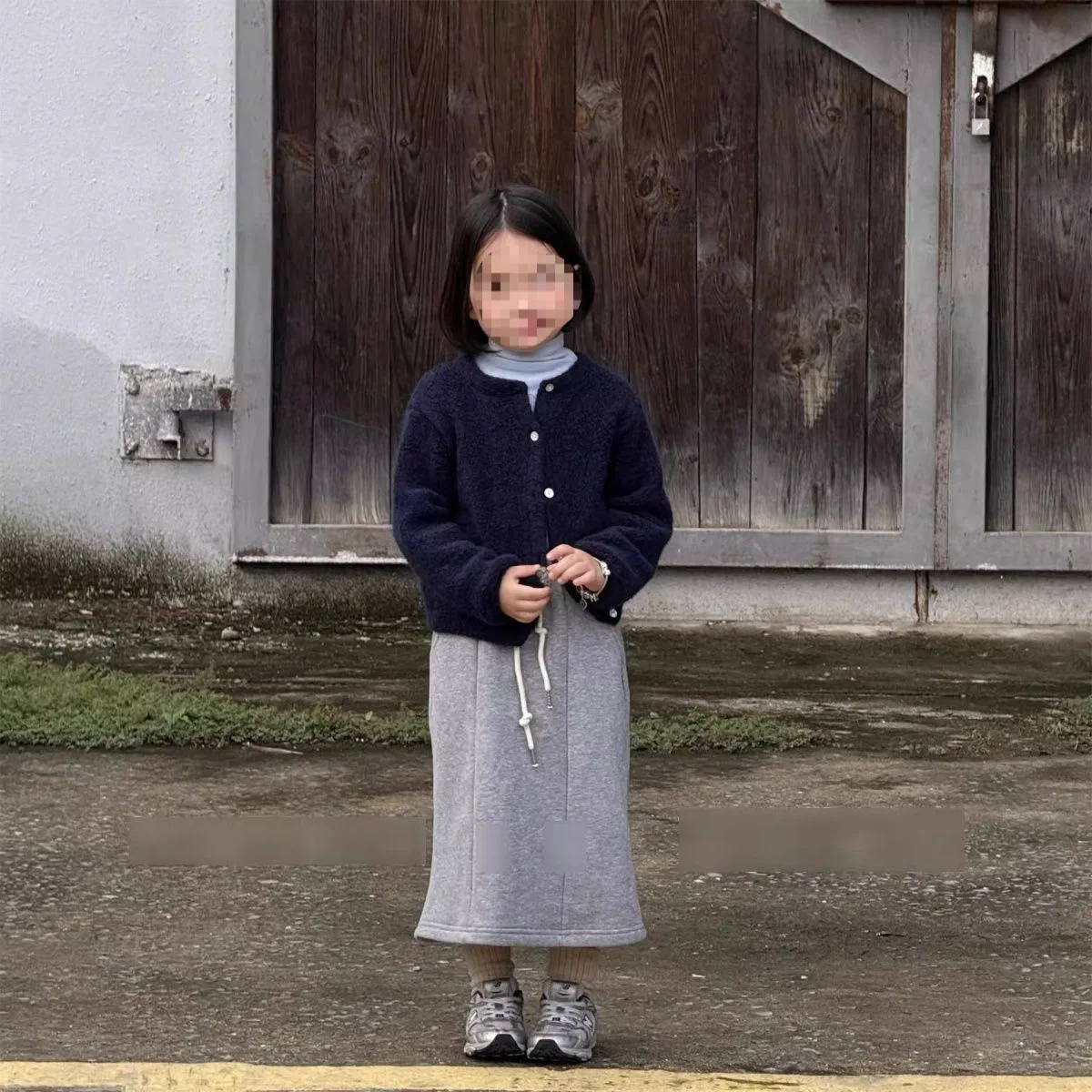 Girls' Clothing Korean Version Fashionable Foreign Style Simple Temperament Sweater Skirt Children's Autumn and Winter Skirt