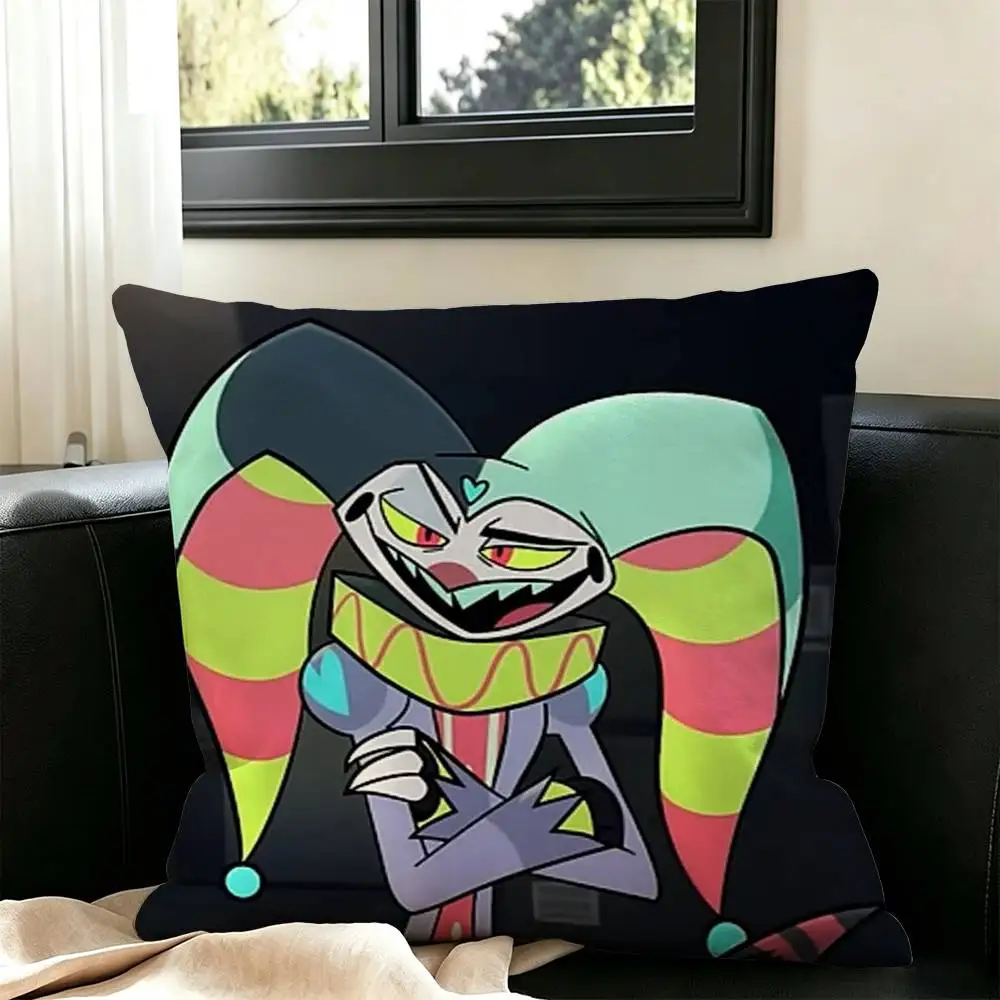 Helluva Boss Fizzarolli Animation  Pillow Case Square Double-Sided Sofa Cushion Cover Bedroom Bedside Pillow