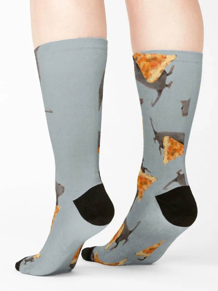 All The Pizza Rats (grey ) Socks gym funny gift hiphop halloween Socks Male Women's