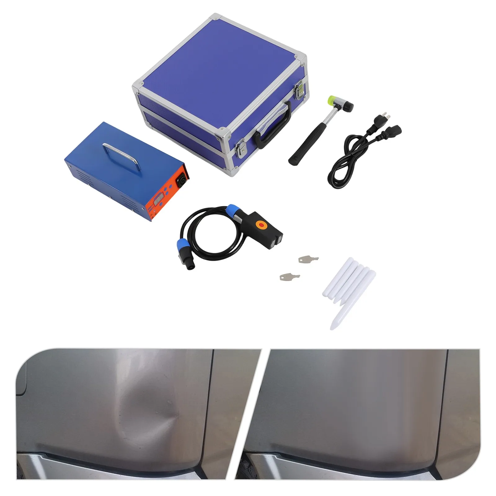 1.38KW 50/60Hz 150KHz Car Body Magnetic Induction Heater Hot Box Paintless Dent Repair Remover Tool for Garages, or Personal Use