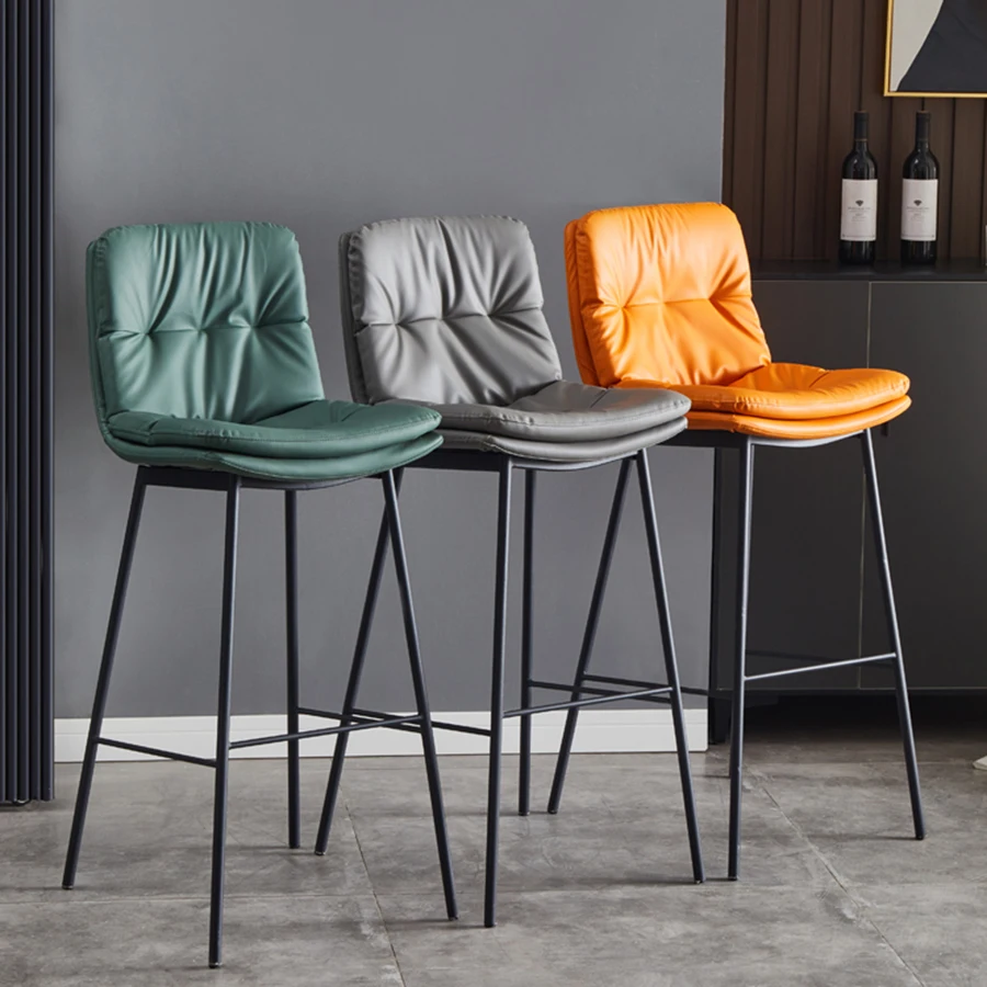 Industriële Stijl Barstoel Keuken Luxe Waterdichte Gaming Groene Retro Nordic Fauteuil Moderne Stuhl Rugleuning Meubels