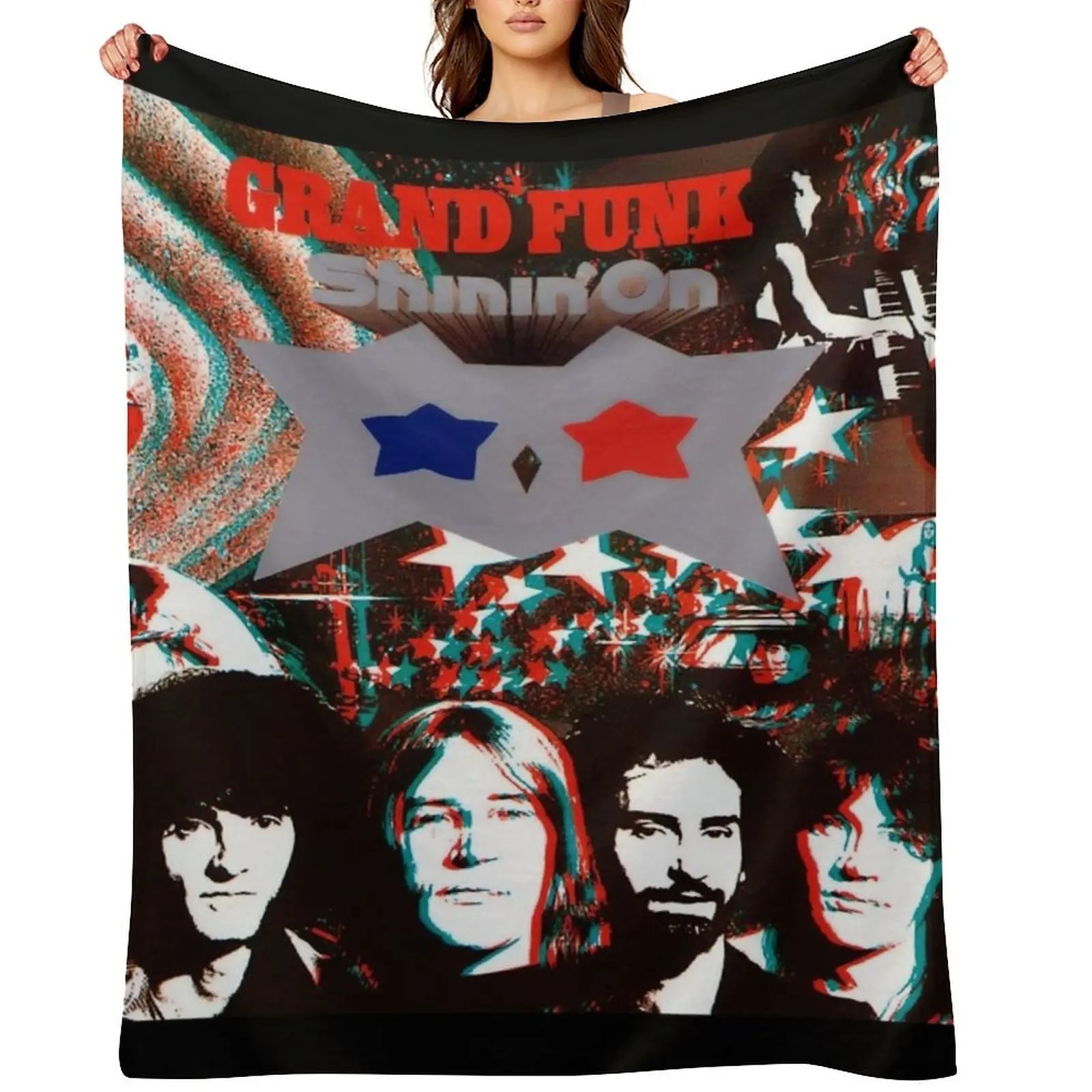 

Grand Funk Railroad shinin on Throw Blanket Cute Luxury Thicken valentine gift ideas Soft Big Blankets