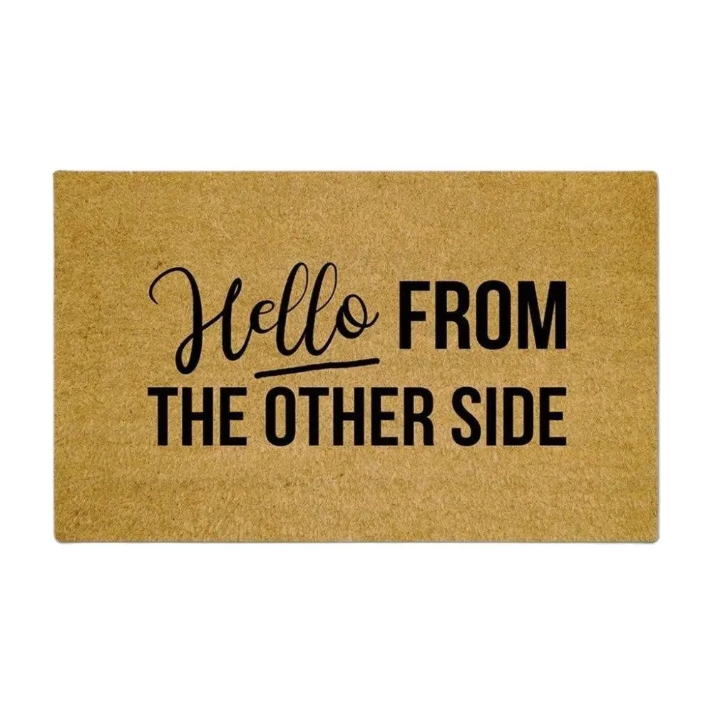 

Hello From The Other Side Funny Doormat Outdoor Porch Patio Front Floor Christmas Halloween Holiday Rug Decor Home Door Mat