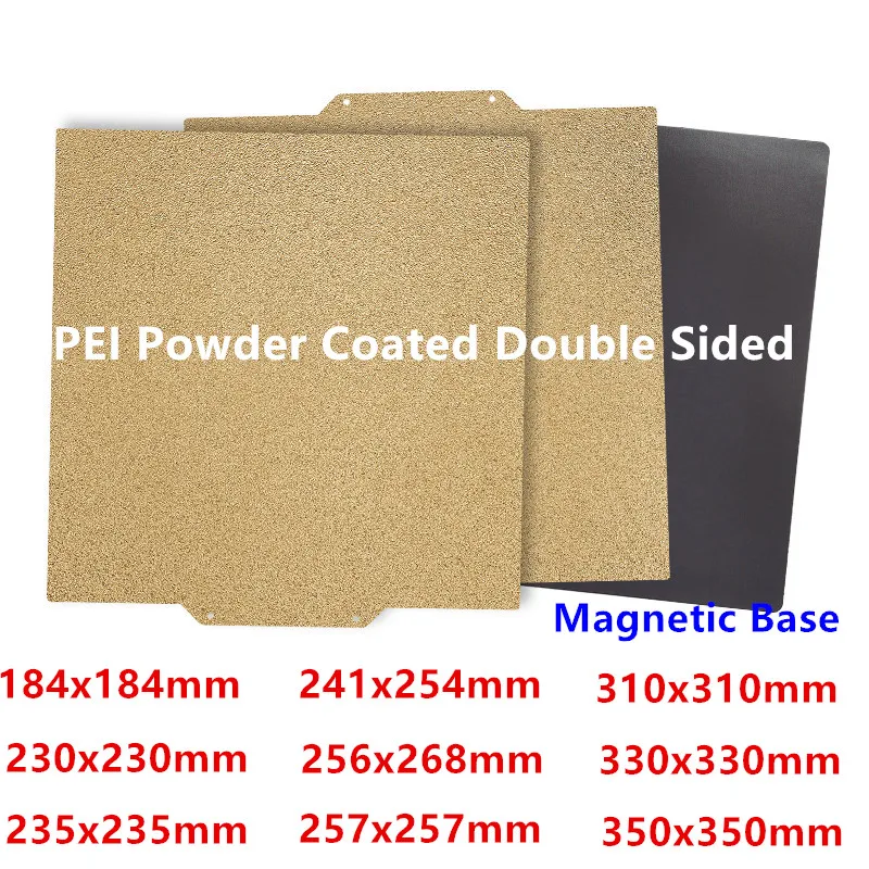 

ENERGETIC MK3S PEI Sheet 241x254 120/235/310/350mm Upgrade Removal Textured PEI Magnetic Build Plate Ender 3 V3 SE Steel Sheet