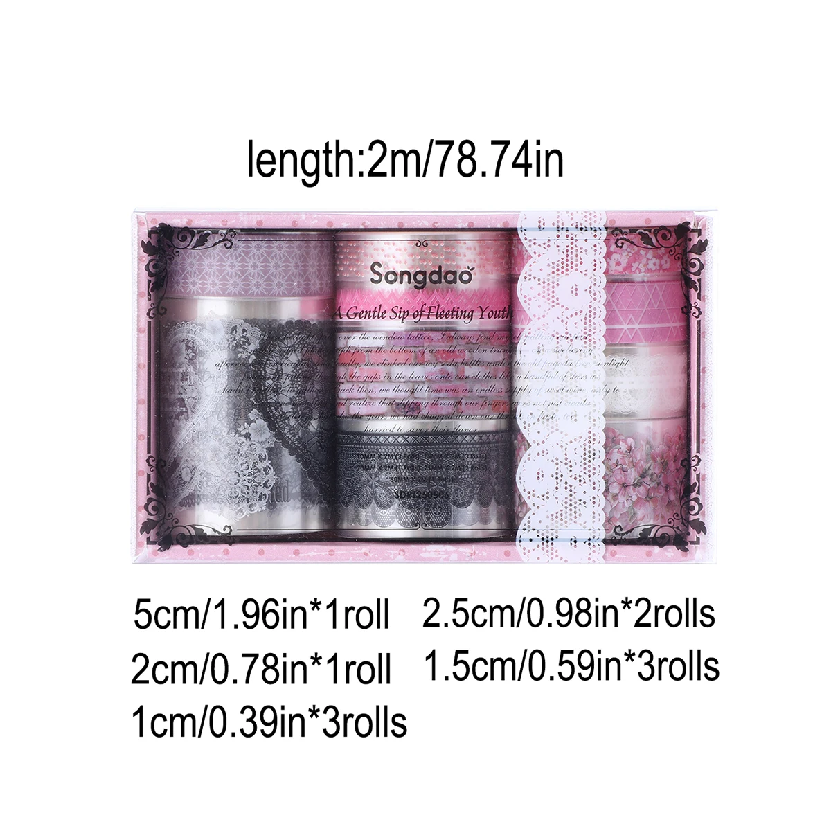 10 Rolls Floral Plant Pattern PET Waterproof Material Tape Set, DIY Handbook and Scrapbook Decoration Tape, Gifts for Friends
