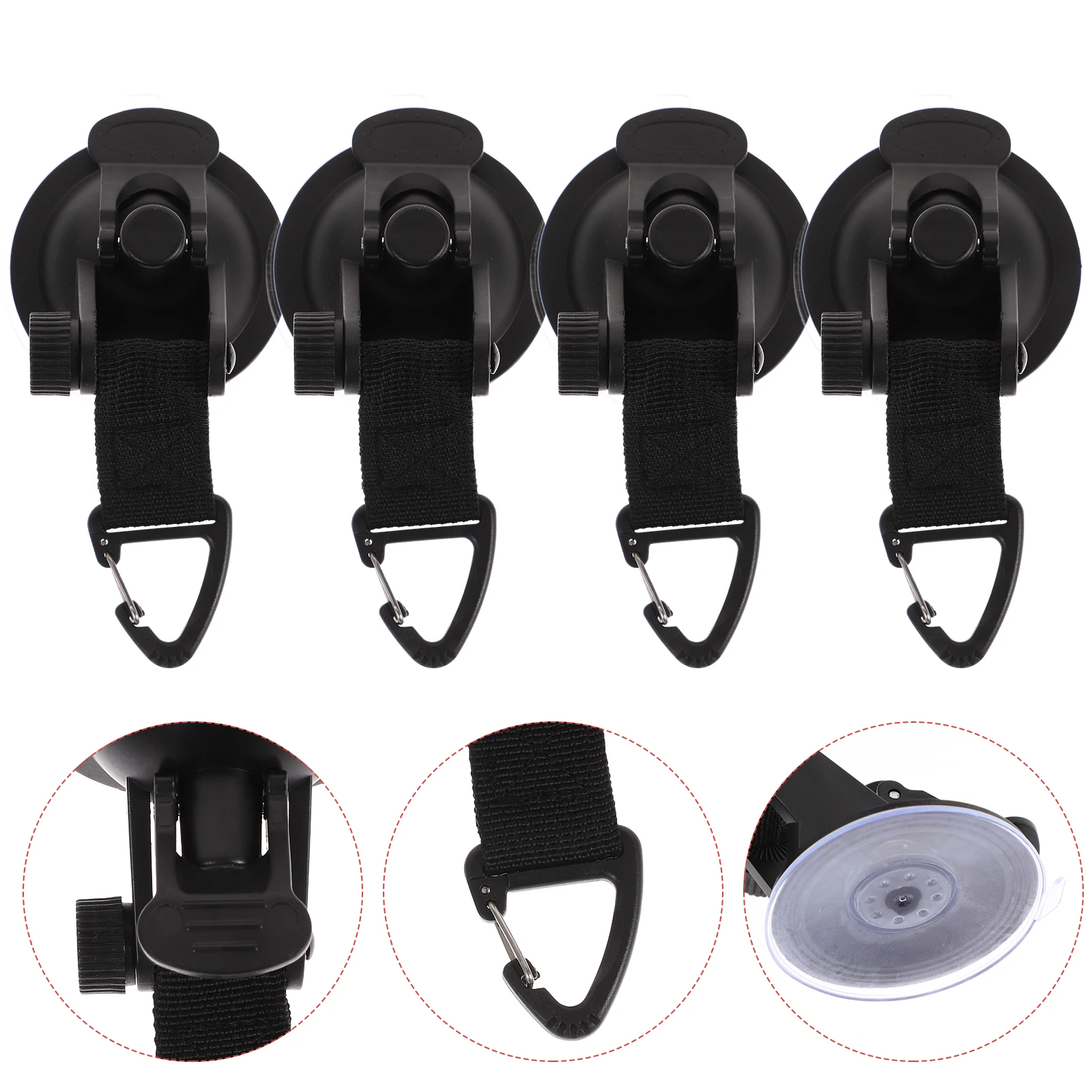 

4Pcs Professional Tent Suction Anchors Heavy Duty Tarp Fasteners Camping Hook Clips Secure Hold for Outdoors Use