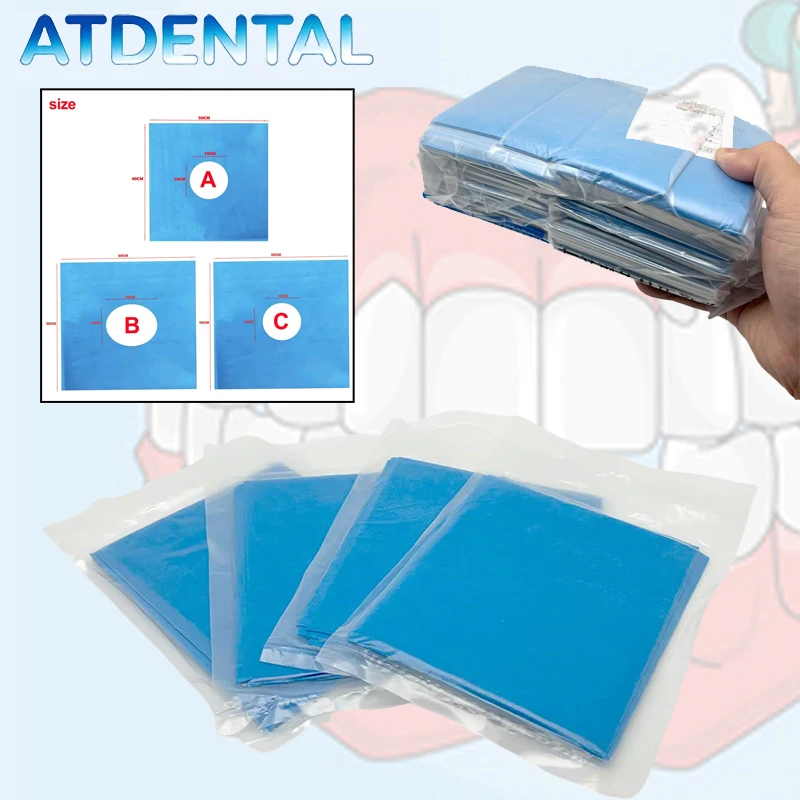 Disposable Blue Nonwoven Surgical Hole Sheets Sterile Drape Dental Operating Environments Individually Packed