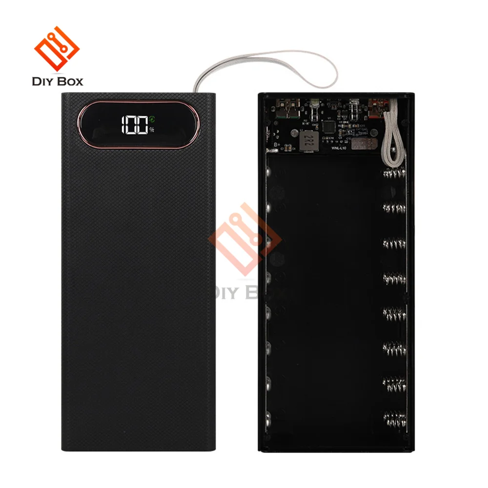 Kabelloses Laden 16*18650 Schnellladung PD3.0 QC3.0 Schweißfreie Batterie-Aufbewahrungsbox DIY Powerbank-Gehäuse 18650 Batteriehalter-Box – Detail 11