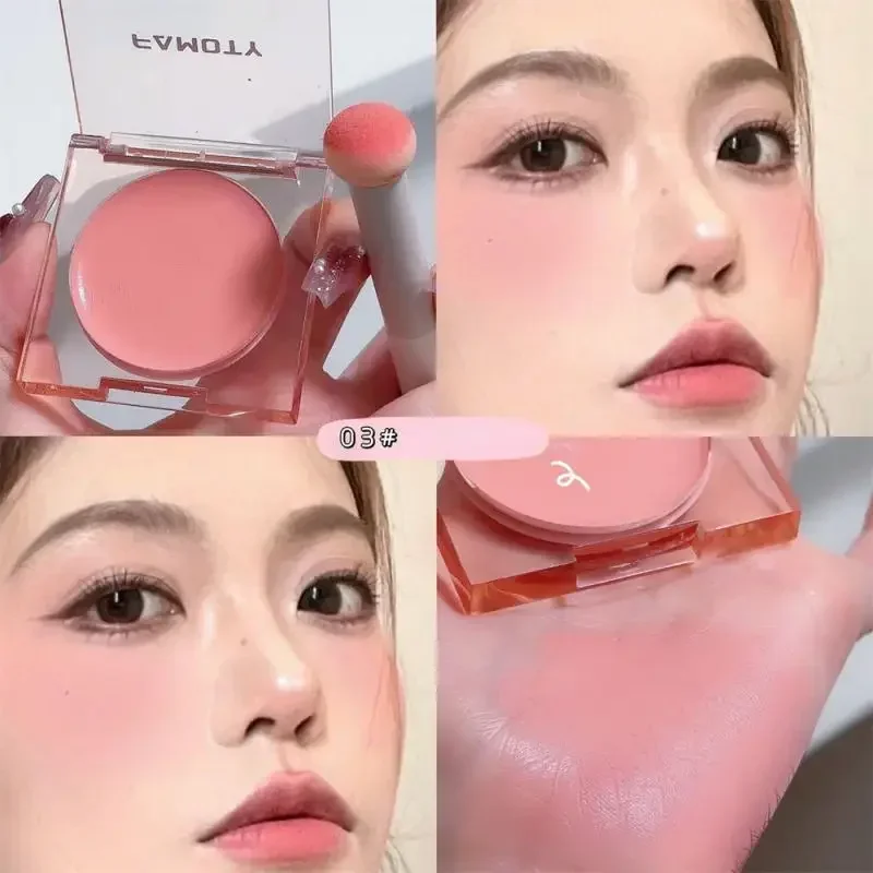 Single Color Blush Cream Face Blush Contour Long Lasting Matte Natural Blush Cream Women's Makeup Cosmetics