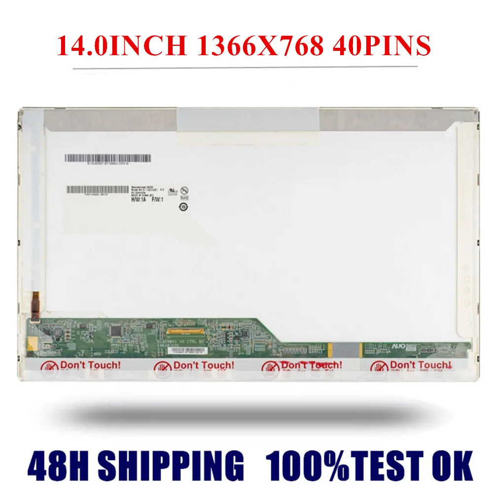 14.0 ''laptop Tela lcd B140XW01 V9 B140XW01 V8 N140B6-L02 LP140WH4 BT140GW01 LTN140AT01 M140NWR1 N140BGE-L22 painel lcd LED