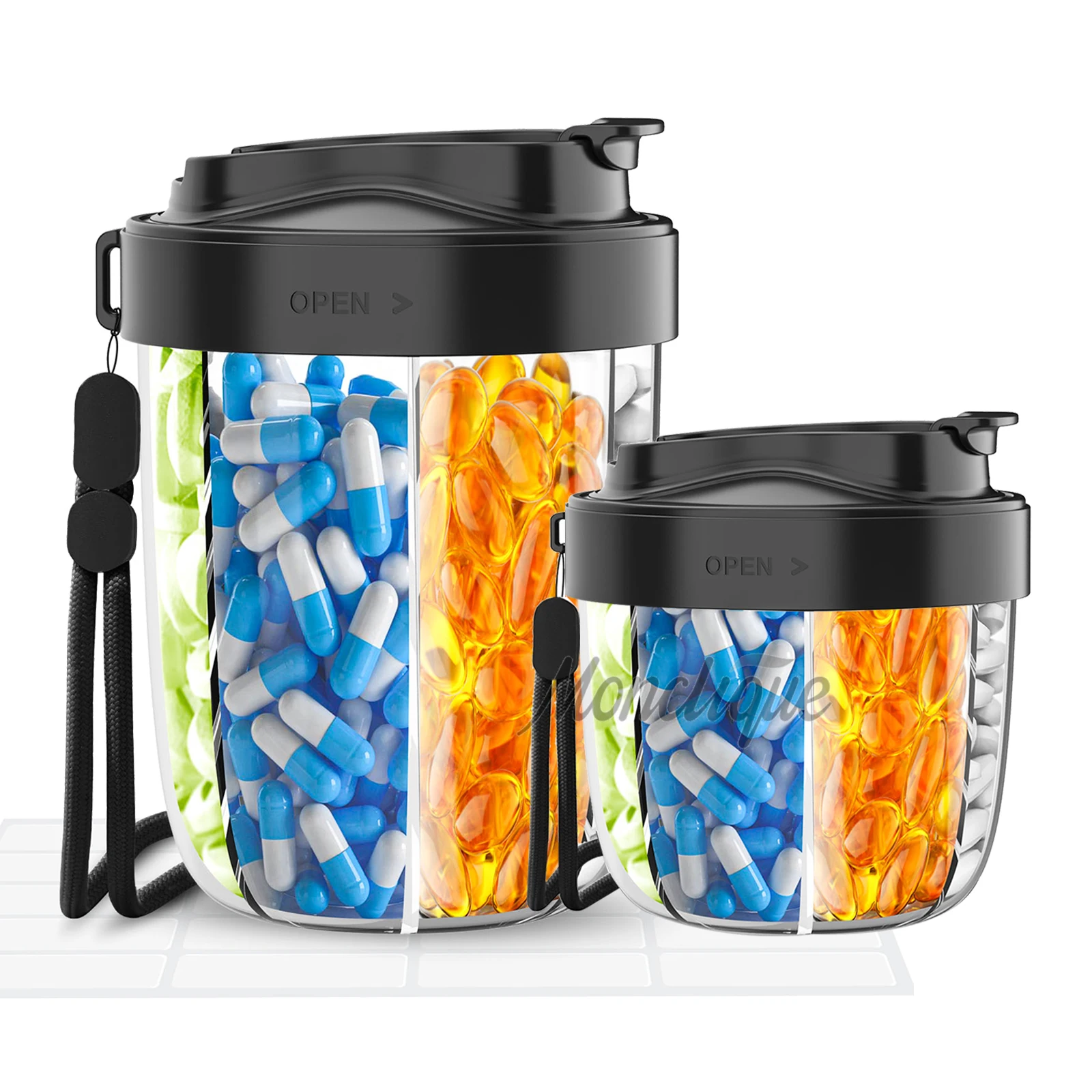 

Weekly/7 Grids Pill Organizer Portable Travel Large Pill Cases Dispenser Container Storage Vitamin Fish Oils Sealed Anti-mixing