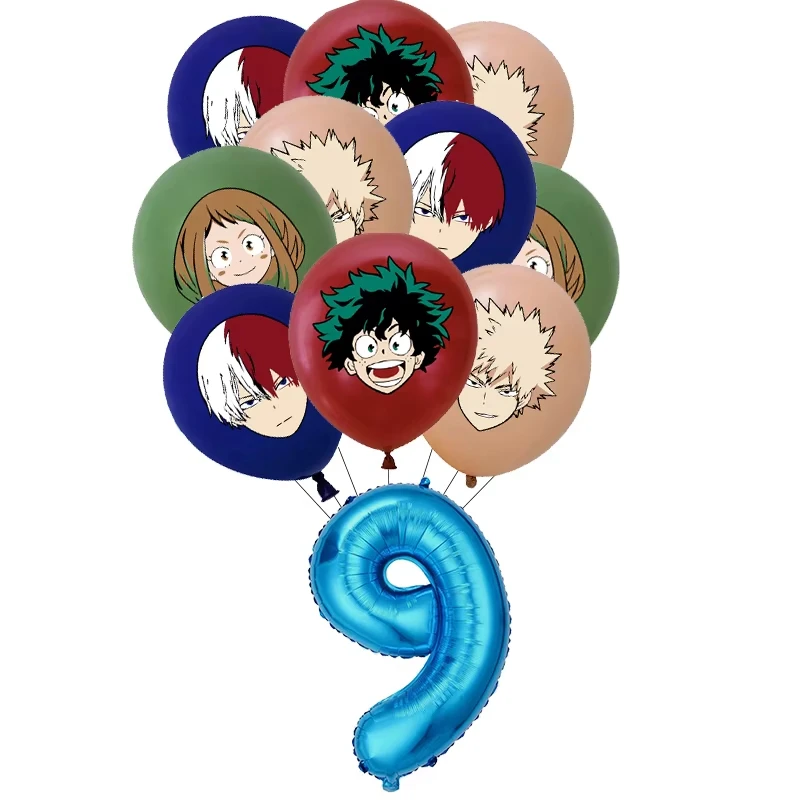 My Hero Academia Geburtstagsparty-Dekoration, Einweggeschirr, Tassenteller, Ballon-Hintergrund, Banner, Kinderbevorzugung, Babyparty-Zubehör – Detail 26